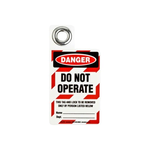 Brady Brady Padlock Tag- Danger Do Not Operate, Polyester, 3inW x 3inH, 1 Each 105723 - main